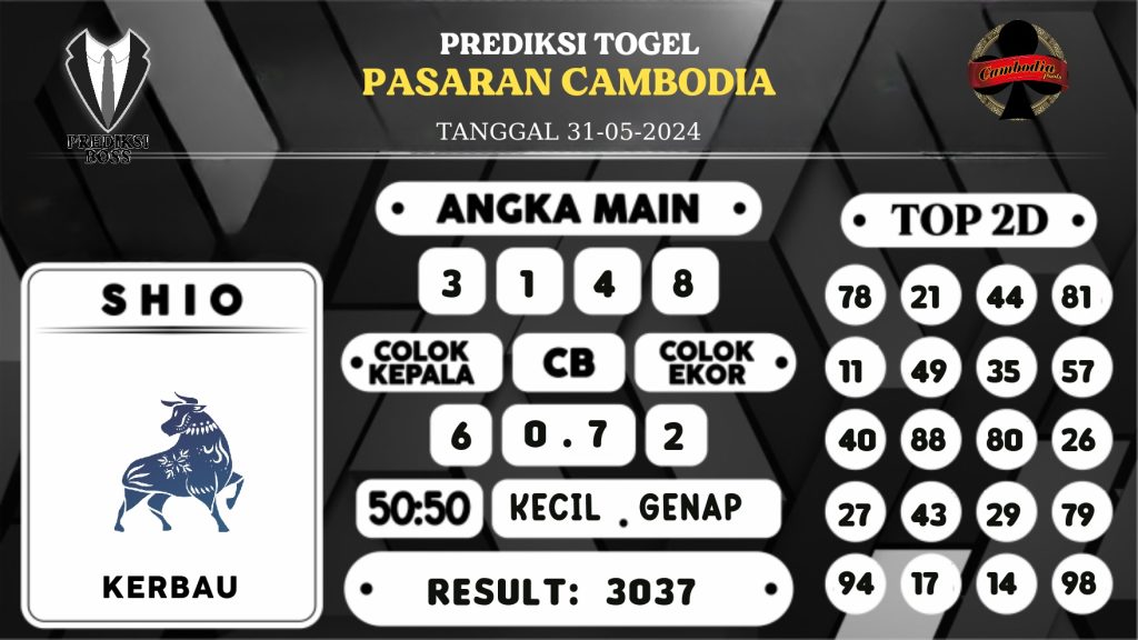 https://prediksibossjp.com/prediksi-boss-togel-cambodia-jumat-31-mei-2024/