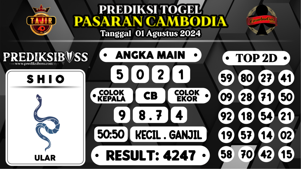 https://prediksibossjp.com/prediksi-boss-togel-cambodia-kamis-01-agustus-2024/