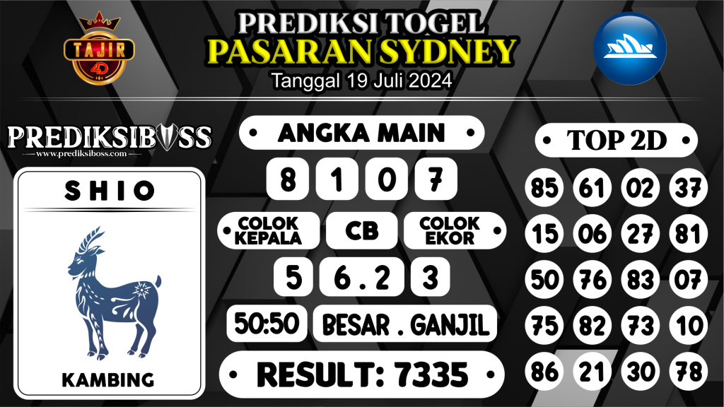 https://prediksibossjp.com/prediksi-boss-togel-sidney-jumat-19-juli-2024/